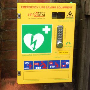 Public Access Defibrillator front panel